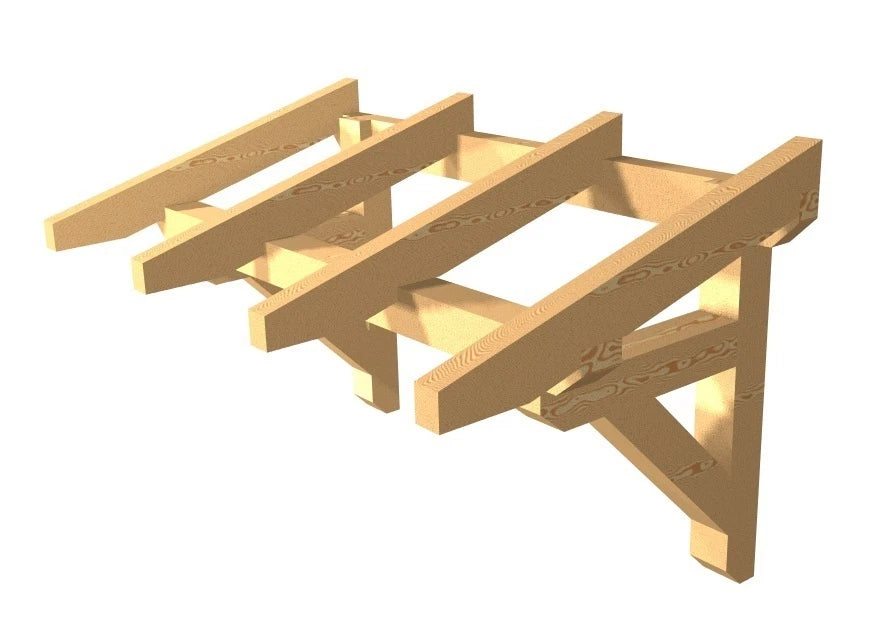 Haustürvordach Pultdach 1,60 × 0,97 m – Grundgestell