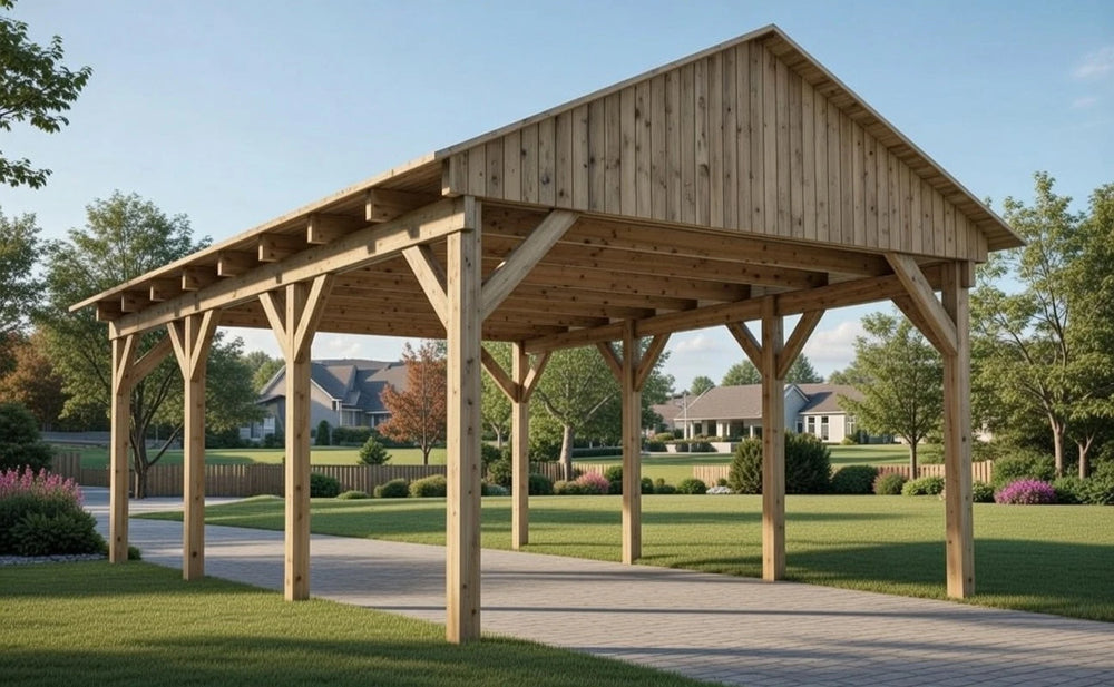 Holzcarport Bausatz 6,12 × 4,20 m – Grundgestell