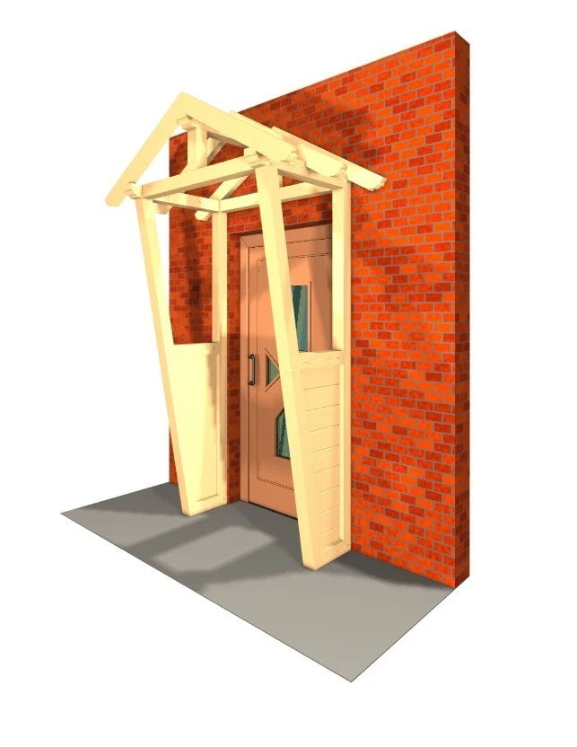 Haustürvordach klassisch 2,04 × 1,05 m – Grundgestell